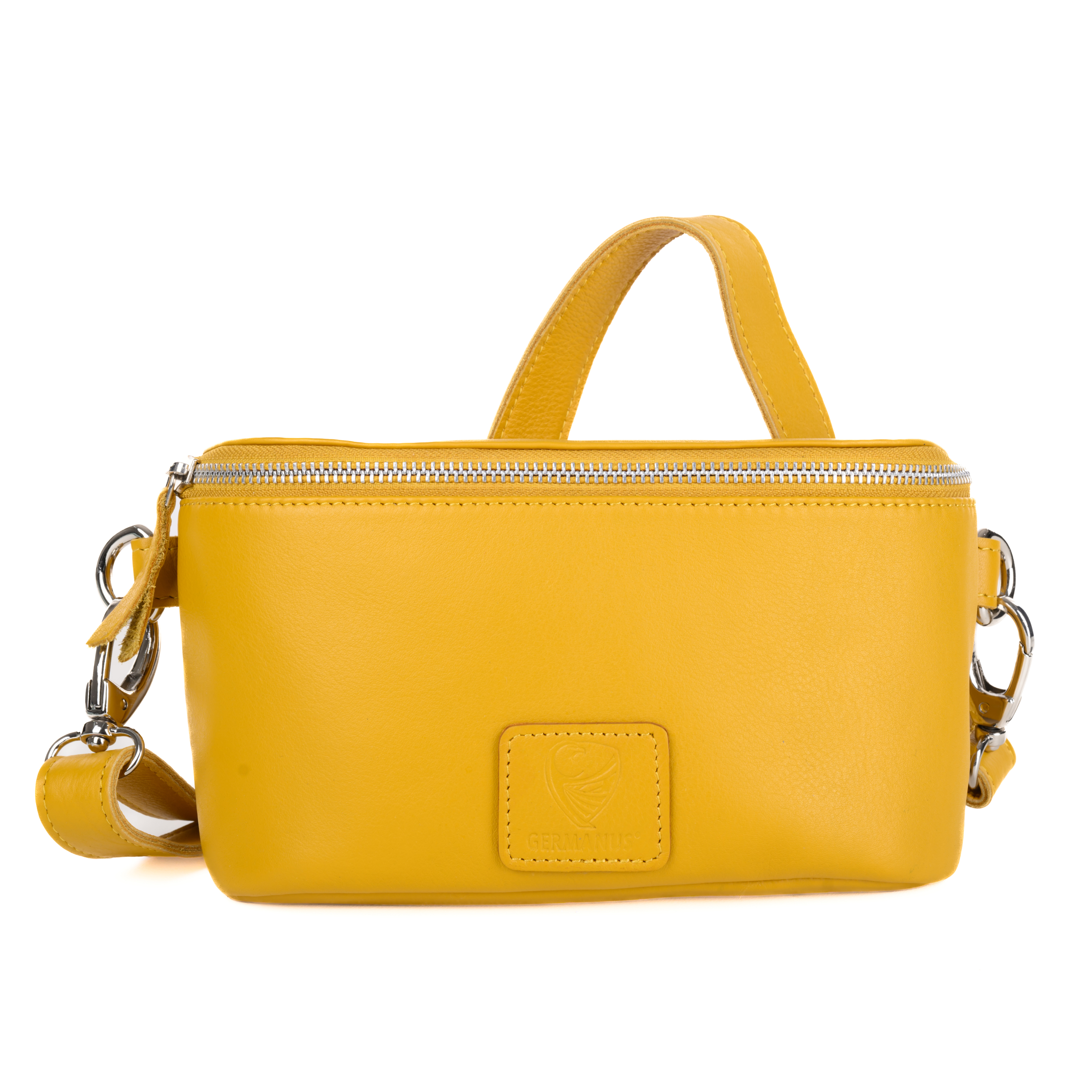 GERMANUS Belt Bag Mika Crossbody Bag, Bum Bag, Fanny Pack, Shoulder Bag, Leather Yellow